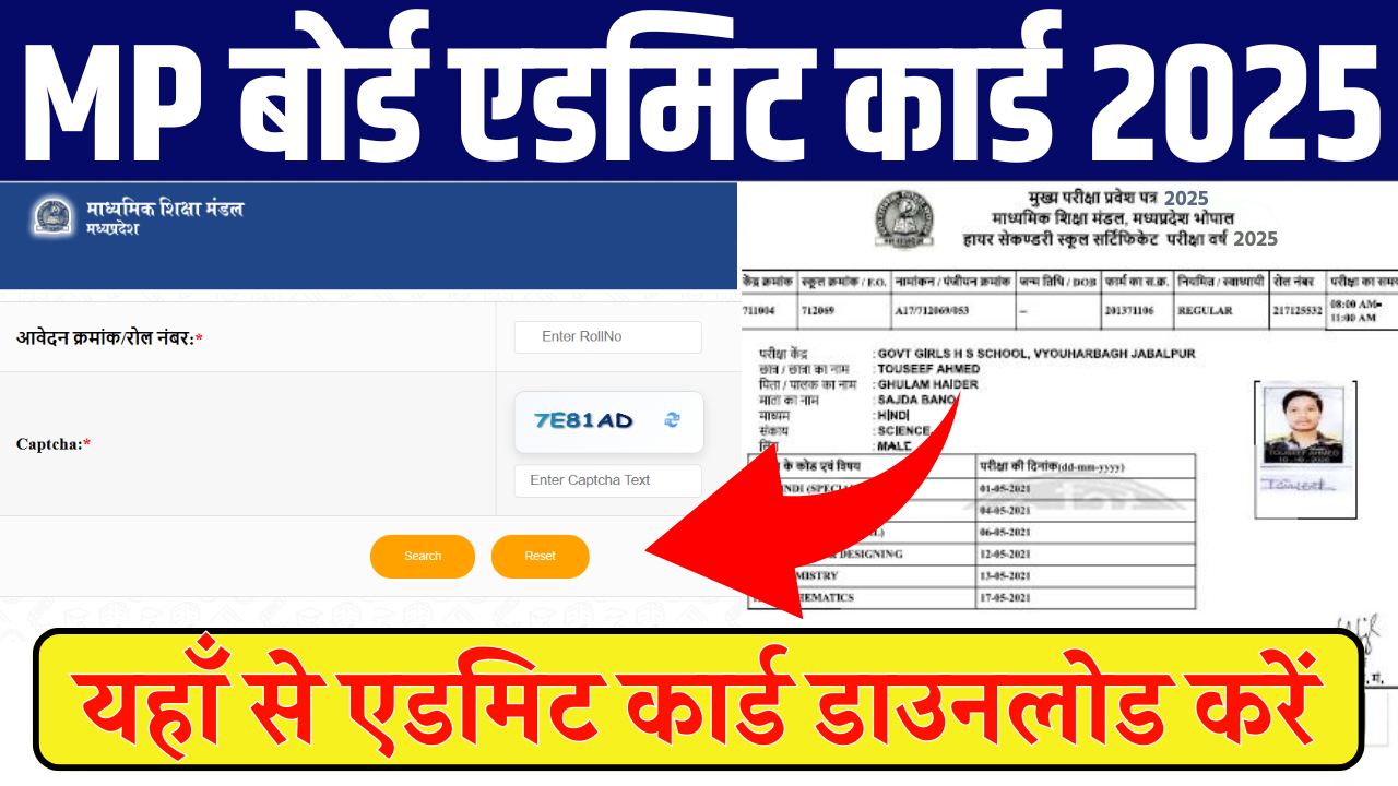 MP Board Admit Card 2025