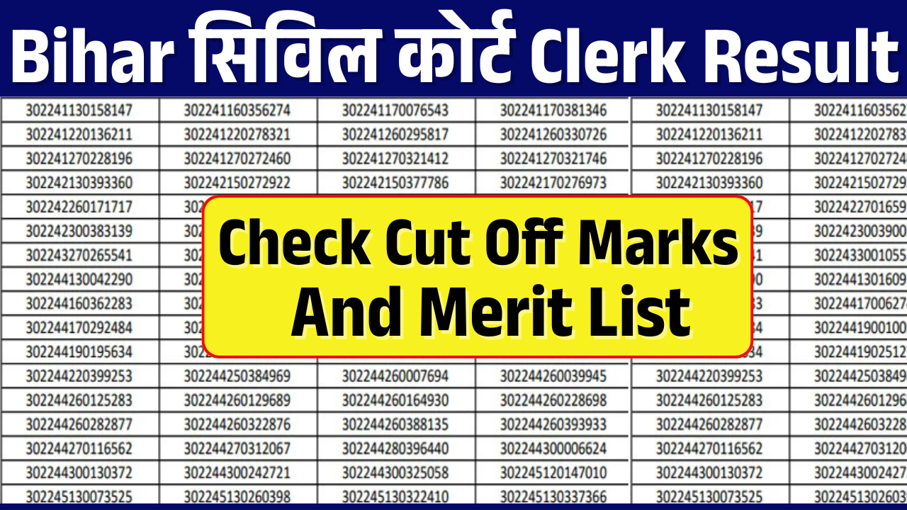 Bihar Civil Court Clerk Result 2025