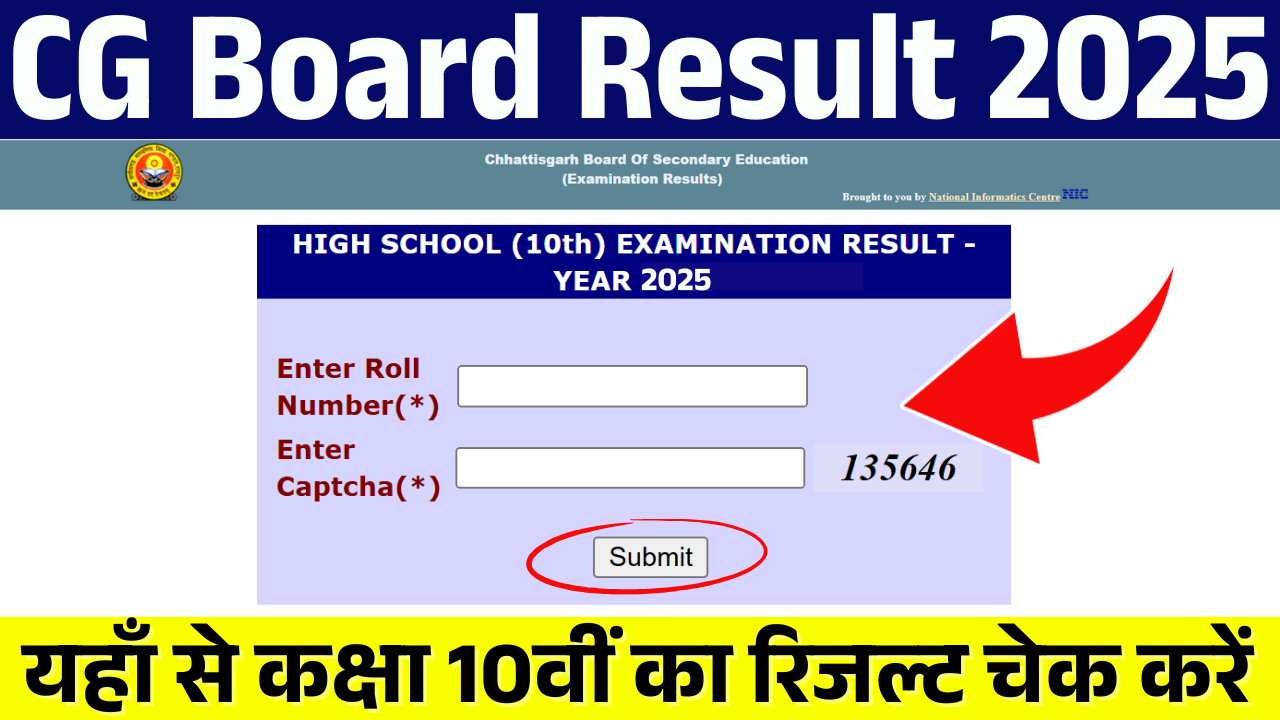 CG Board 10th Result 2025